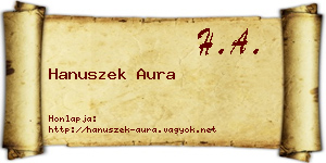 Hanuszek Aura névjegykártya